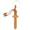 Peach Wood Sword Car Keychain Accessory